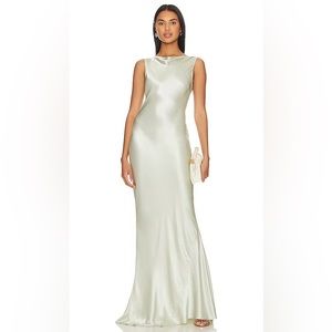 x REVOLVE Margo Gown in Sage | Stone Cold Fox, Size XS